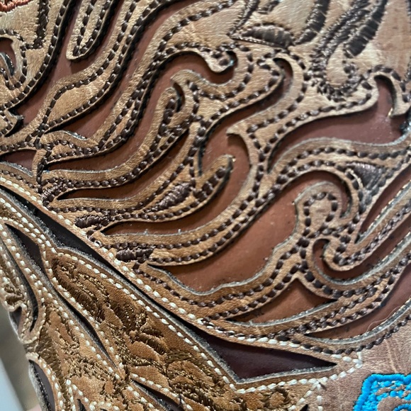 *NEW* Corral Australia Brown Embroidered Cowboy Boots - Picture 7 of 15